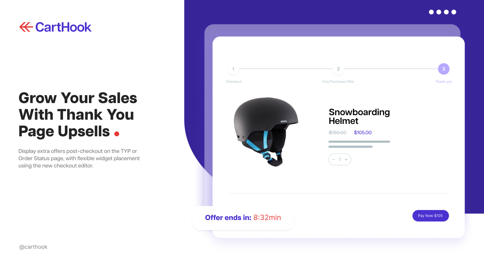 Mobile-optimized CartHook upsell offer