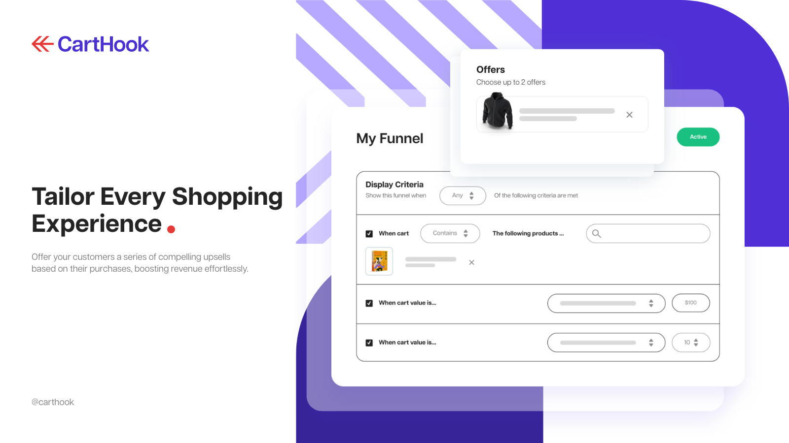 CartHook setup screen